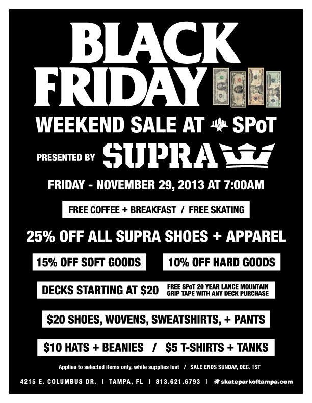 Black Friday Sale presented by Supra